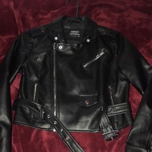 A small black leather jacket, pretty warm, and cute.